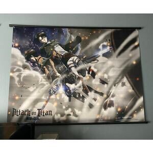 ATTACK ON TITAN Anime Large Fabric Wall Scroll Poster 31x43 Levi Eren Room Decor
